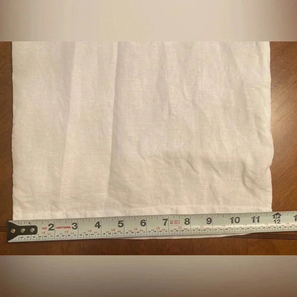 Banana Republic Cropped Linen Cotton White Wide Leg Jumpsuit Good Condition Sz 0 - Picture 9 of 12